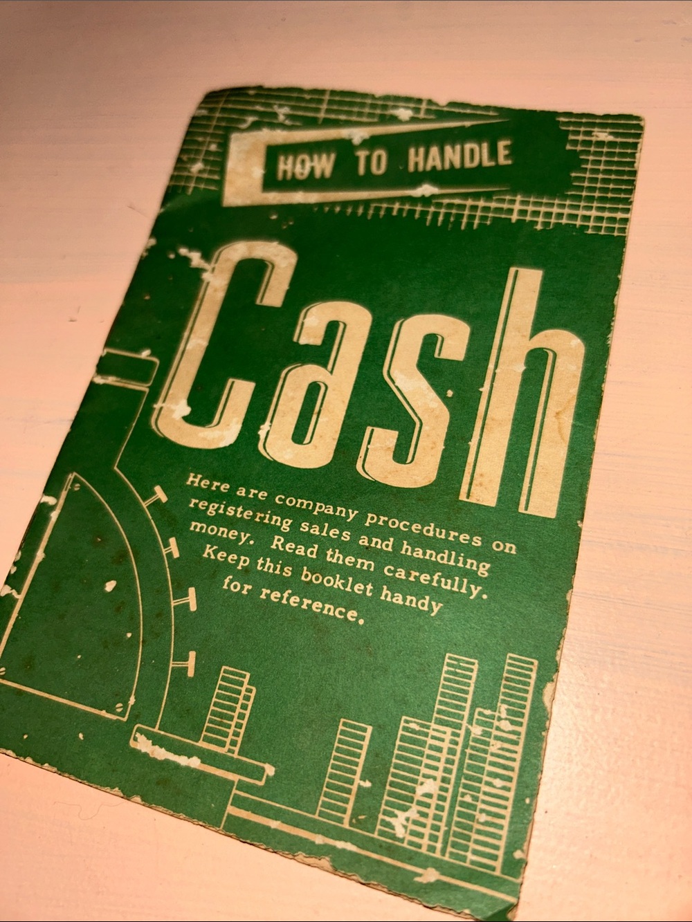 Vintage 'How to Handle Cash' Walgreens Employee Training Booklet -